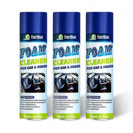 Spray nettoyant en mousse polyvalent pour le cuir, 650ML, pour le nettoyage des voitures
     