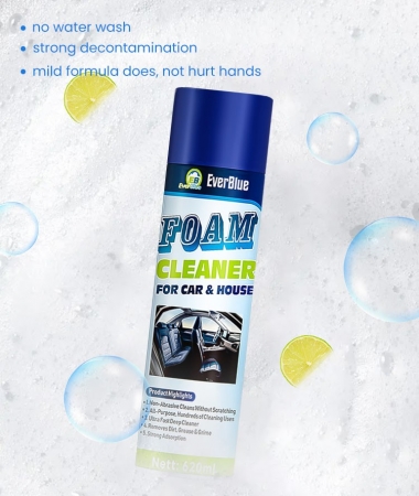 Spray nettoyant en mousse, nettoyant en mousse polyvalent pour voiture et maison, Spray de 650ml
     
