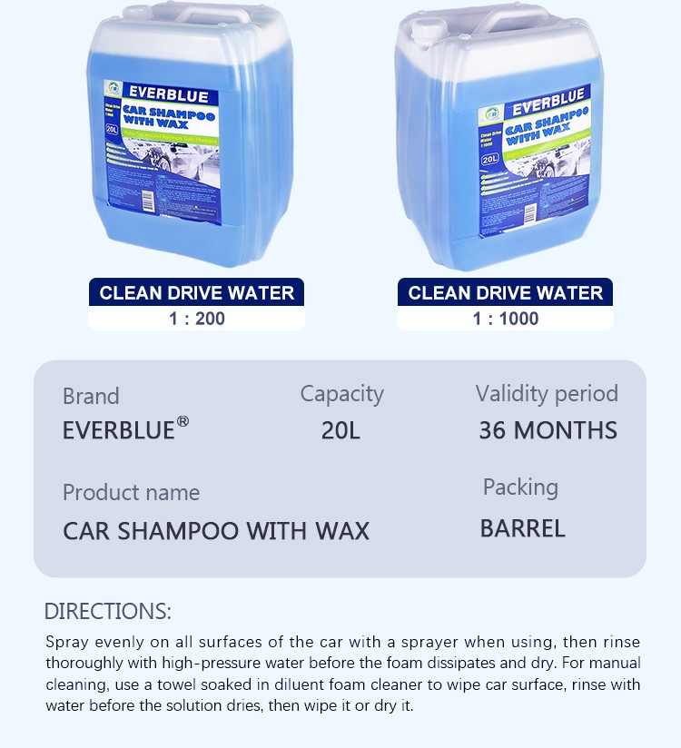 Cire de lavage pour shampoing pour voiture EverBlue