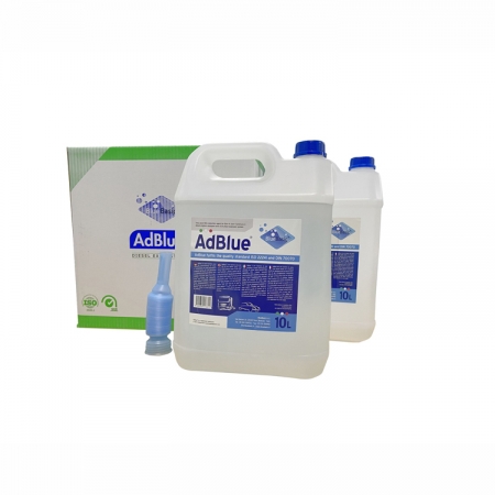 Fluide d'émission diesel DEF Urée liquide AdBlue 10L avec carton pour réduire les émissions 