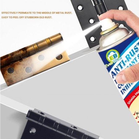 Spray lubrifiant multifonctionnel anti-rouille, liquide nettoyant pour rouille
     
