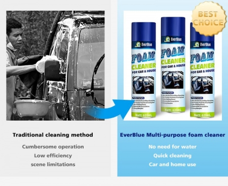 Spray nettoyant mousse multi-usages pour soins de voiture 