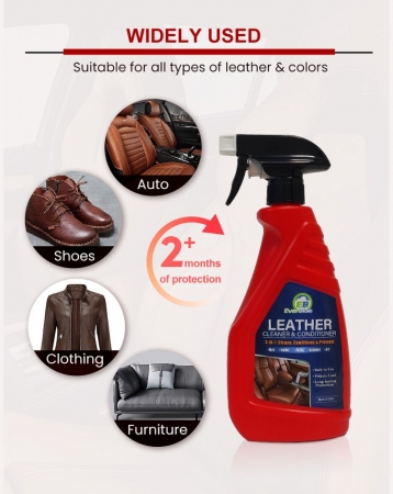 Spray nettoyant pour cuir protecteur de cuir bloquant les UV supérieur pour l'intérieur de la voiture 