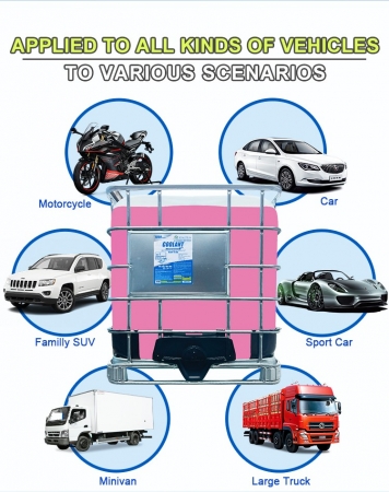 Liquide de refroidissement antigel éthylène glycol automobile longue durée 1000L 