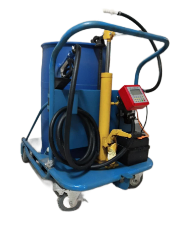 Machine de remplissage de baril bleu de haute qualité avec chariot 